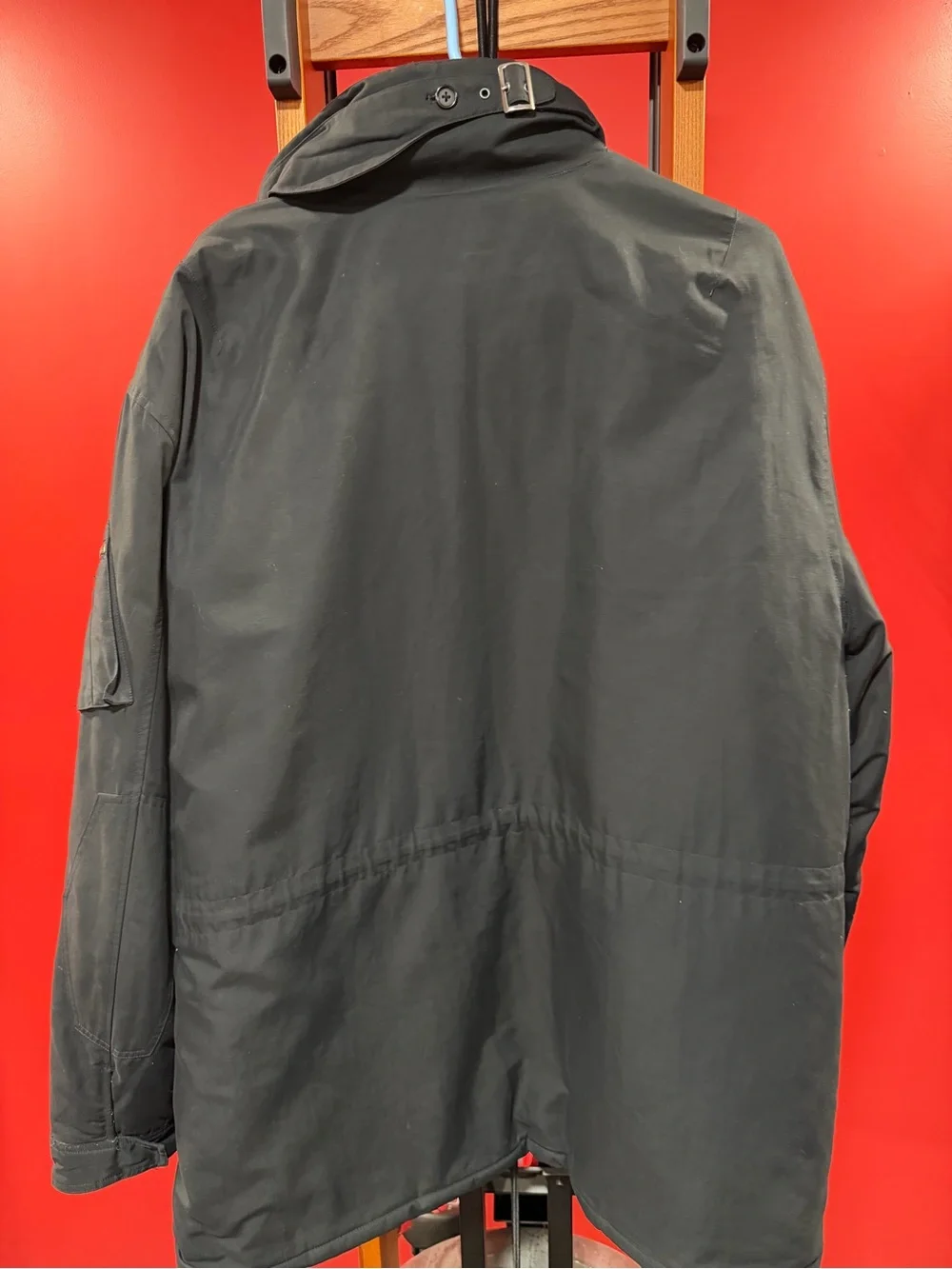Vintage Polo Ralph Lauren Black Military Field Jacket XXL Utility Coat Lined